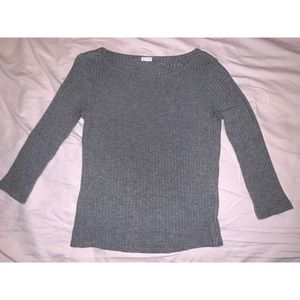 Ribbed 3/4 sleeve top